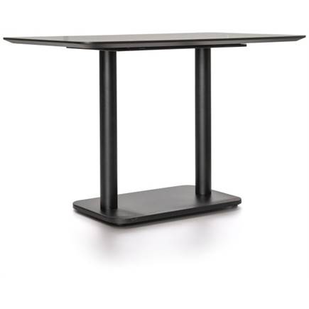 Coco Maison Brest bistrotafel marble light grey 120x75cm Zwart